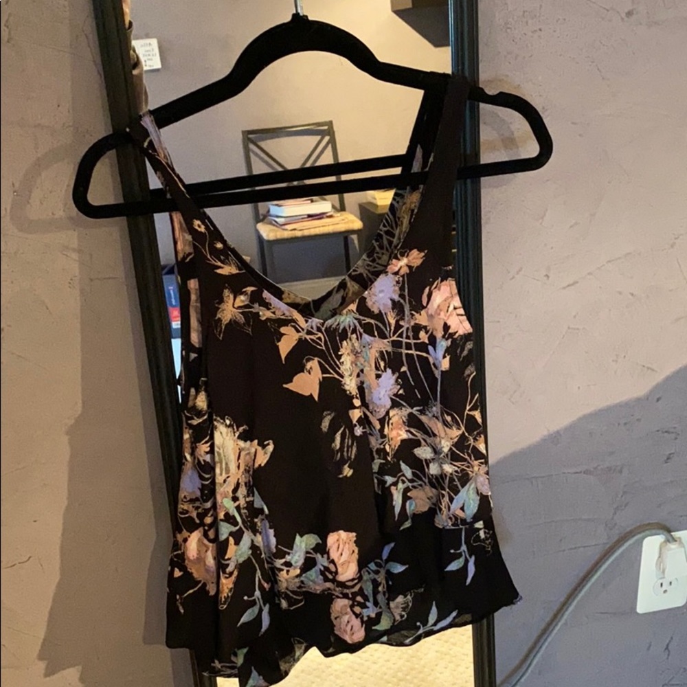 South moon under floral top